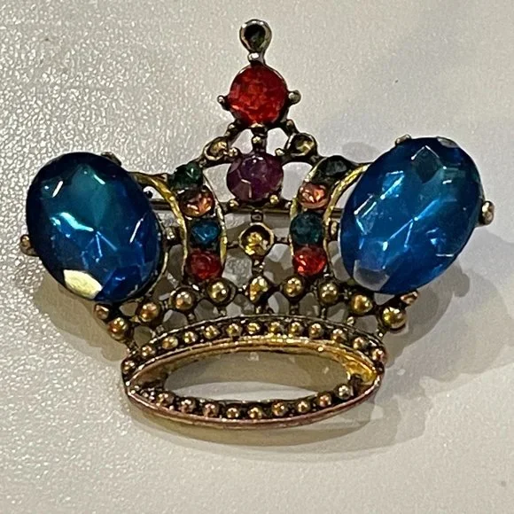 Vintage Crown Brooch - Picture 1 of 6